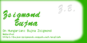 zsigmond bujna business card